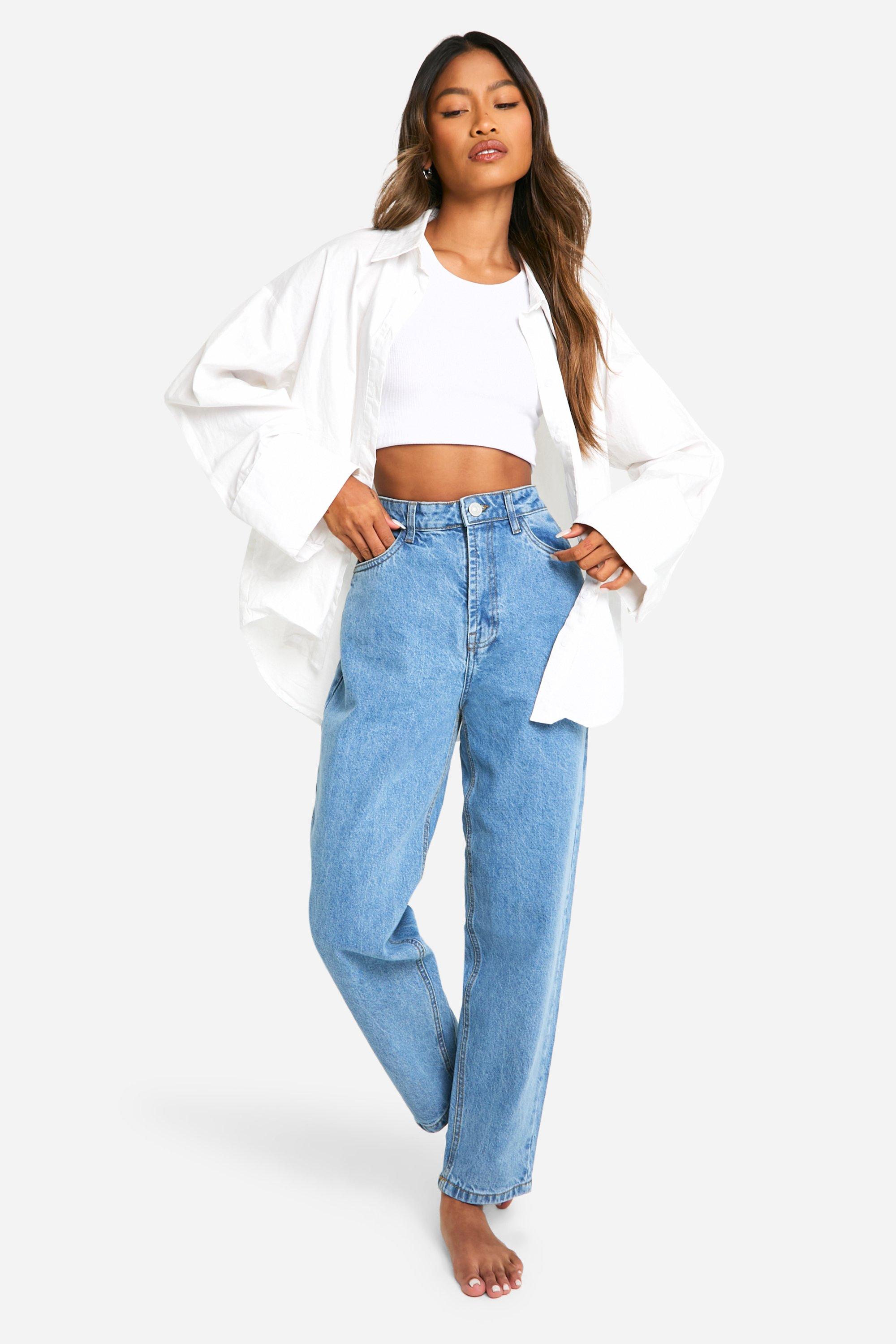 Jean mom basique taille haute boohoo FR
